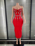 Shinning Diamond Bodycon Long Dress