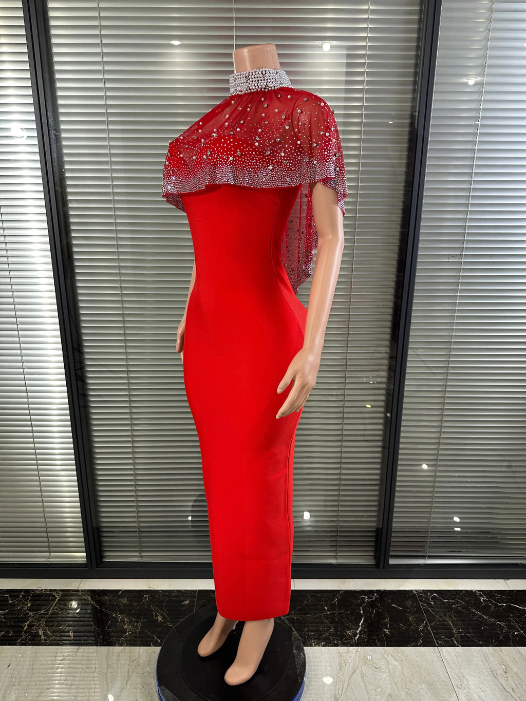 Glamorous Red Bandage Long Dress