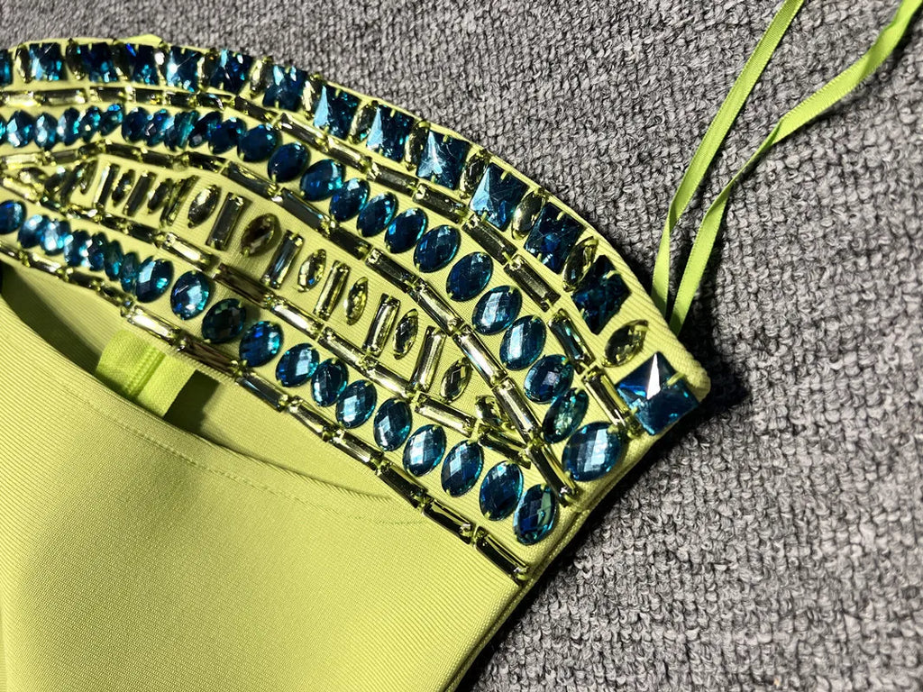 Summer Green Bandage Dress