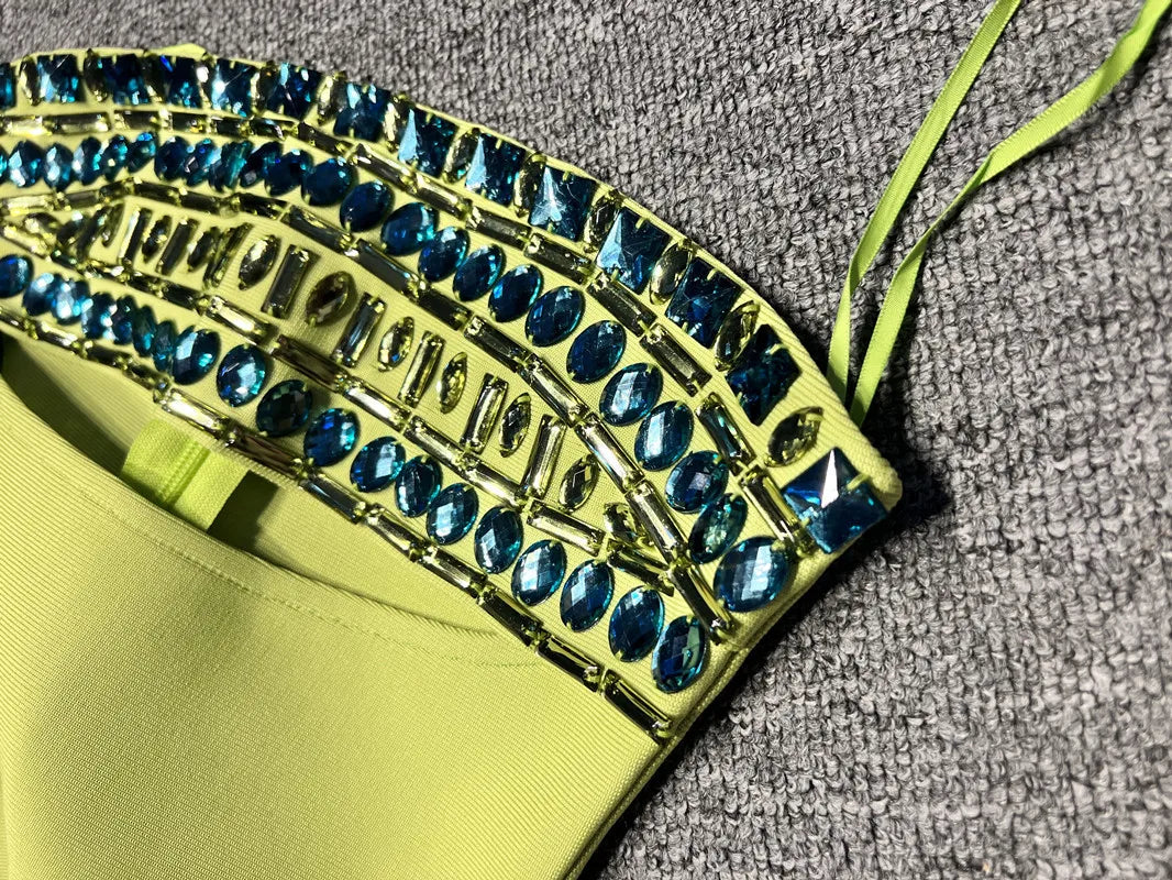 Summer Green Bandage Dress