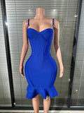 Elegant Mermaid Ruffle Mini Dress