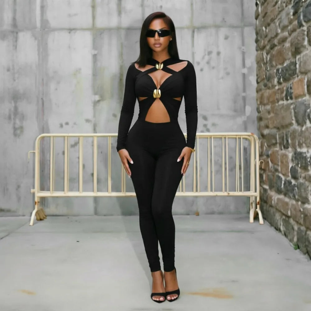 Sexy Hollow Out Jumpsuits