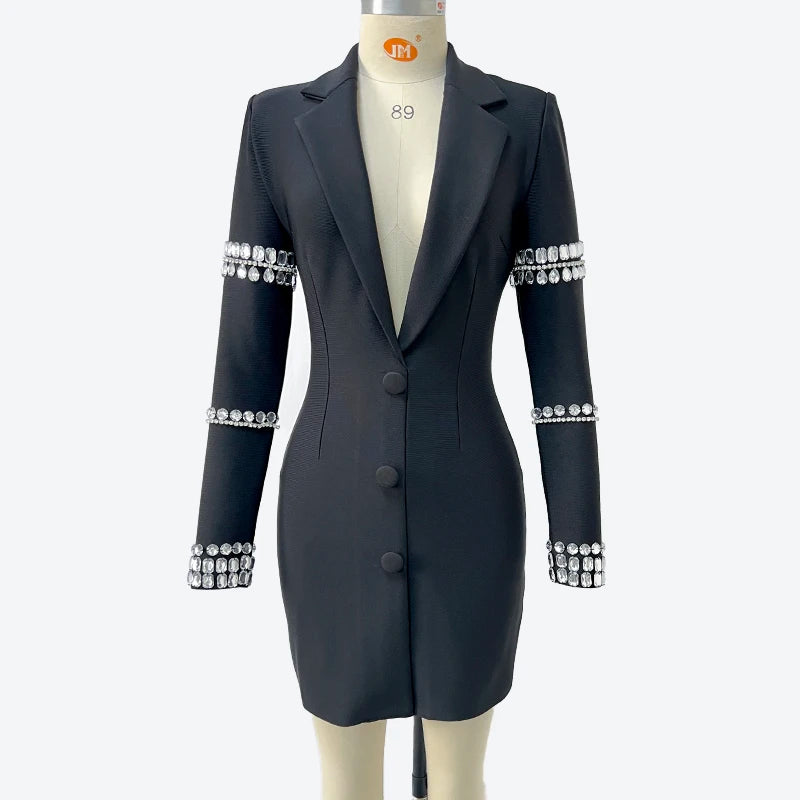 Long Sleeve Sexy V-Neck Bodycon Mini Dress
