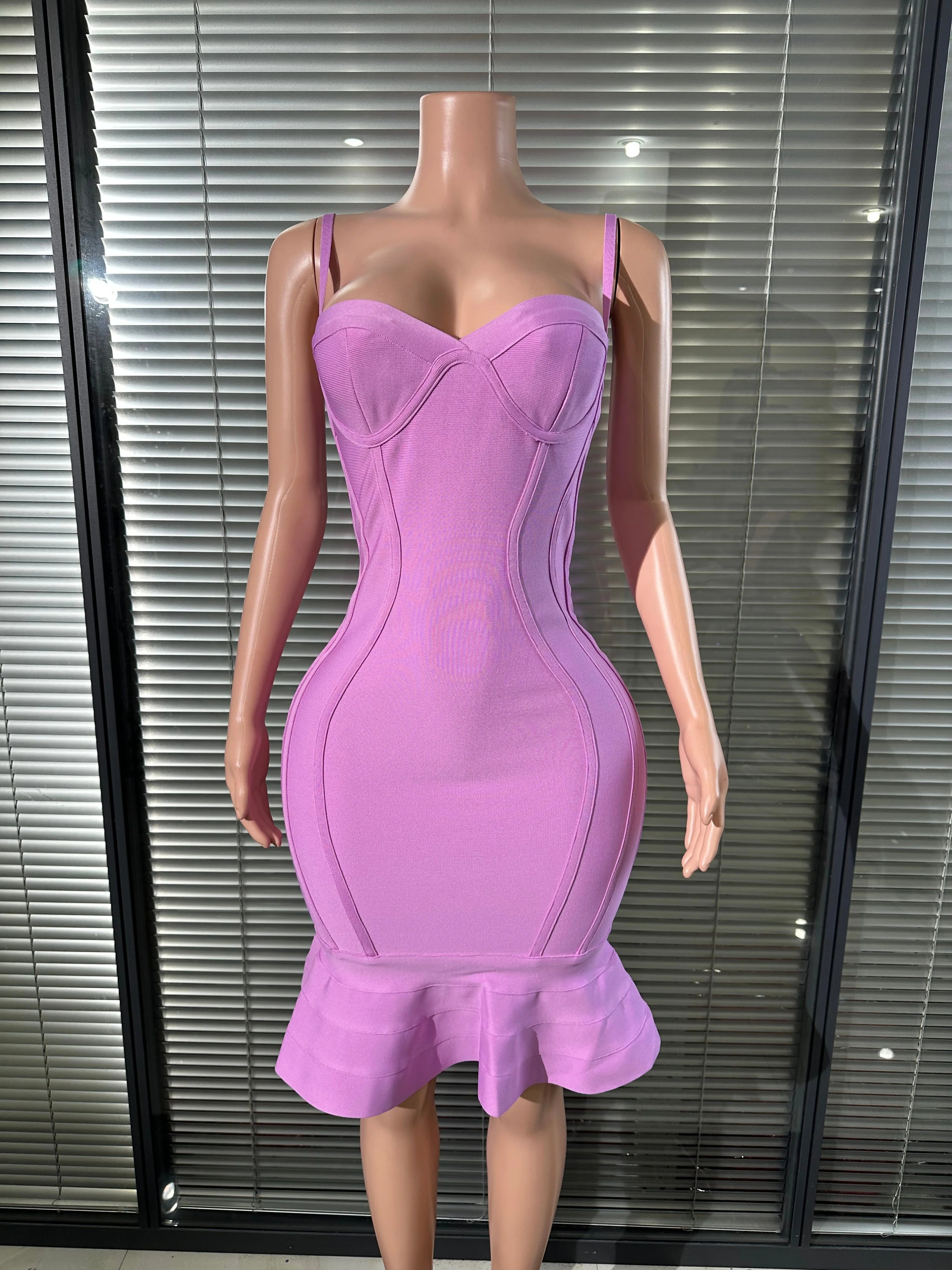 Elegant Mermaid Ruffle Mini Dress