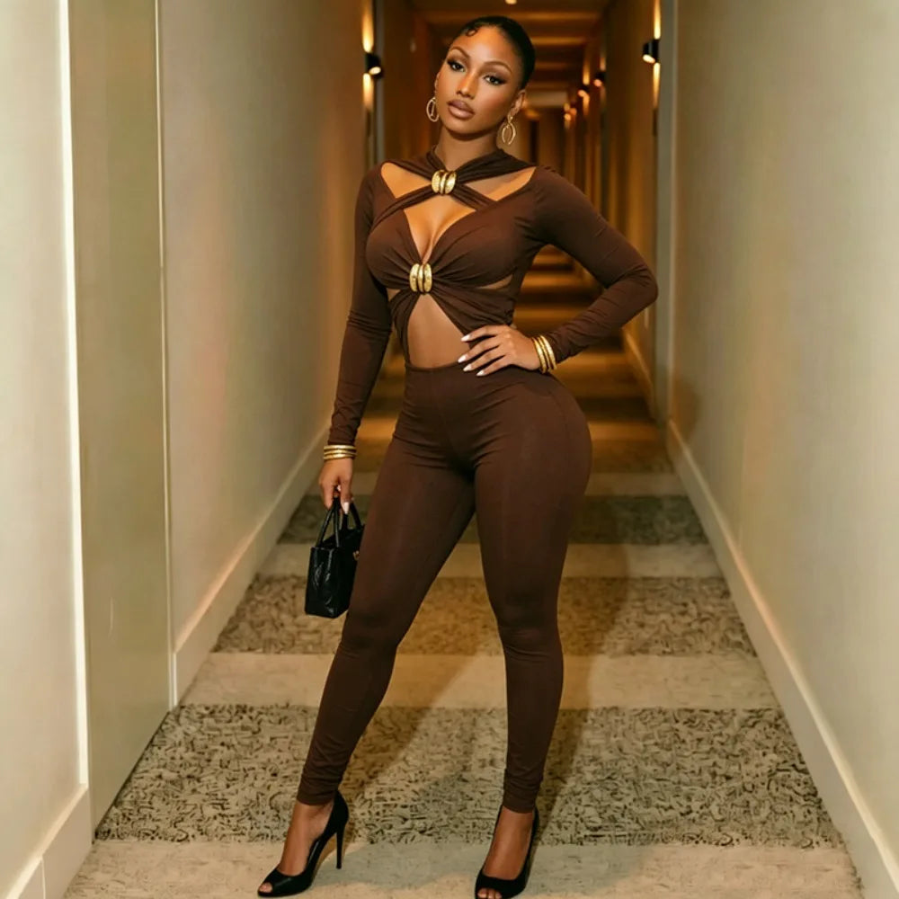Sexy Hollow Out Jumpsuits