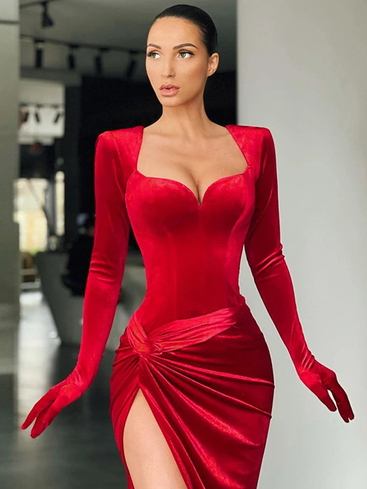 Cryptographic Elegant Long Dress