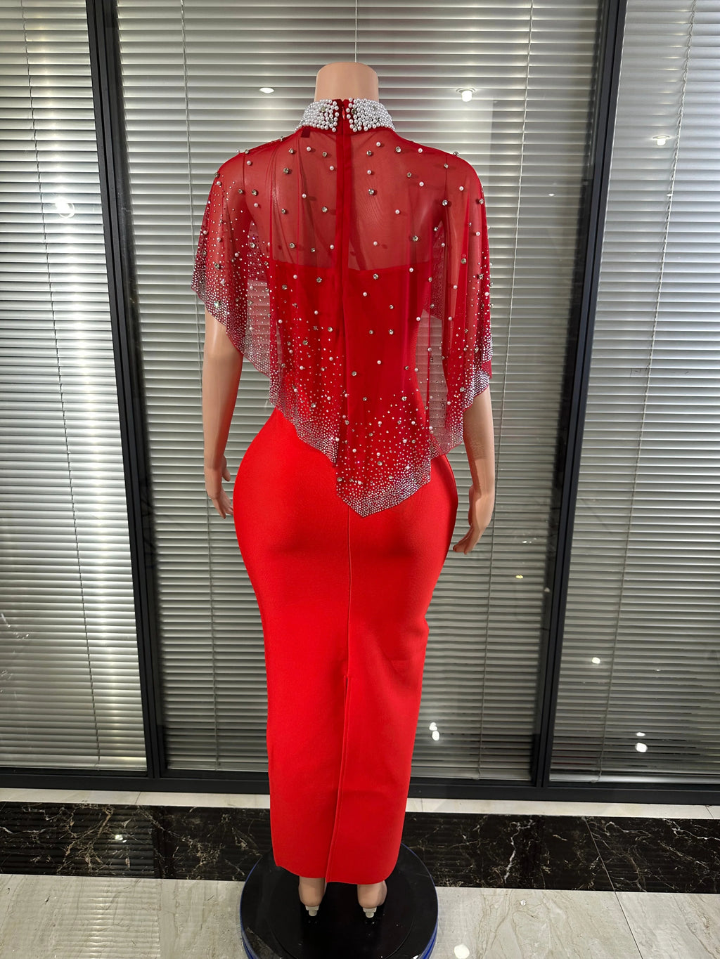 Glamorous Red Bandage Long Dress