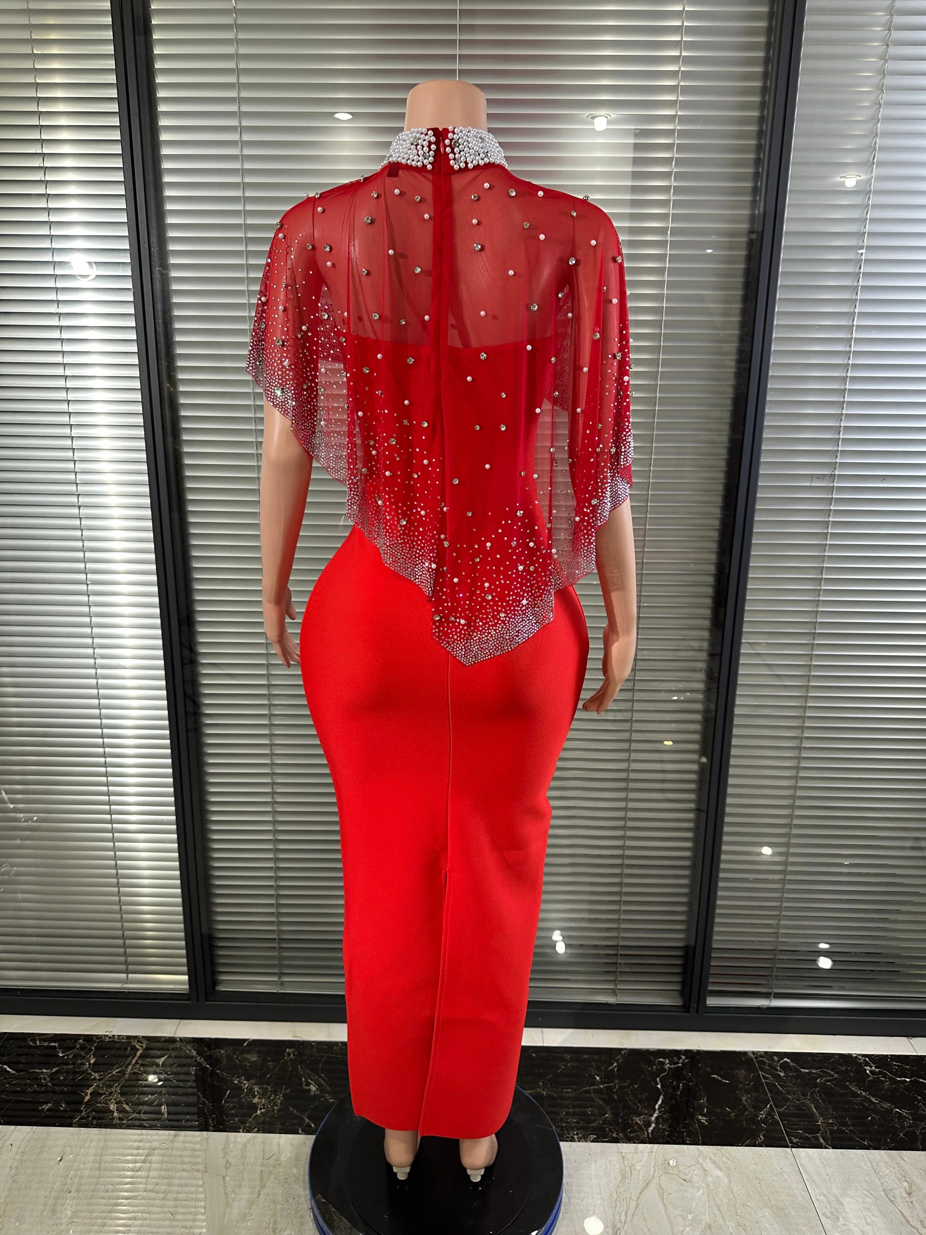 Glamorous Red Bandage Long Dress