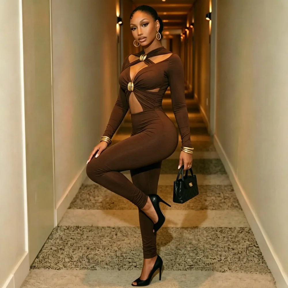 Sexy Hollow Out Jumpsuits