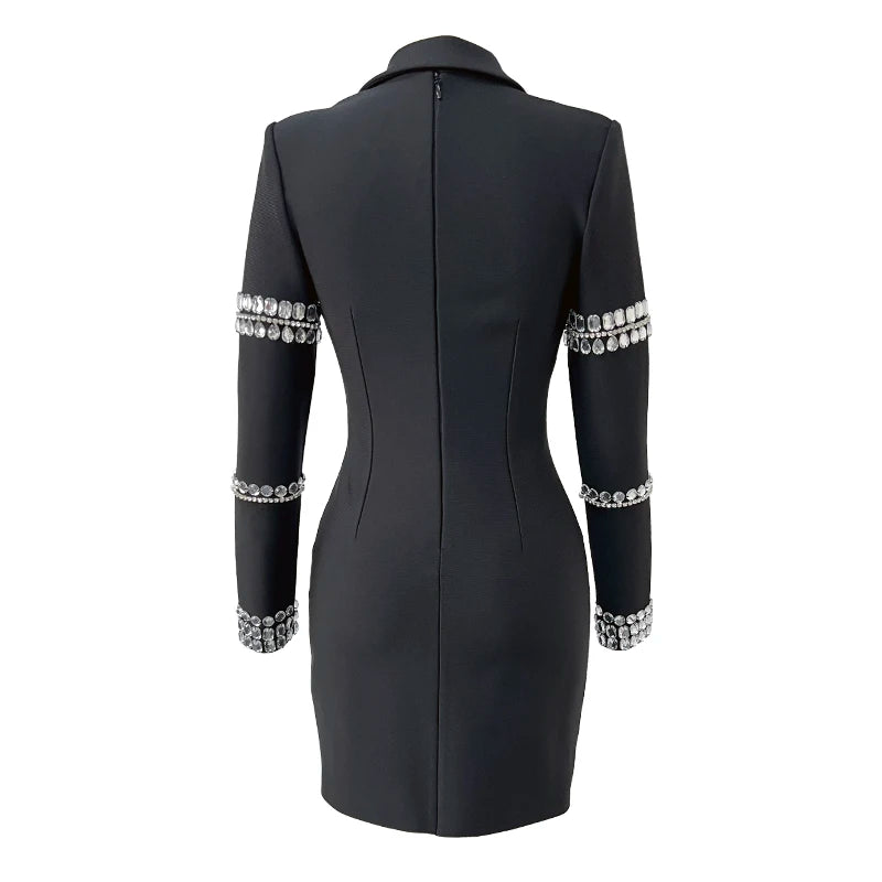 Long Sleeve Sexy V-Neck Bodycon Mini Dress