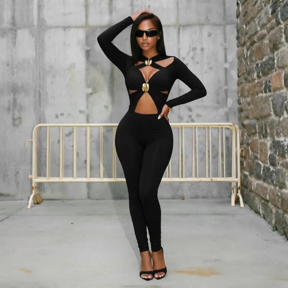 Sexy Hollow Out Jumpsuits