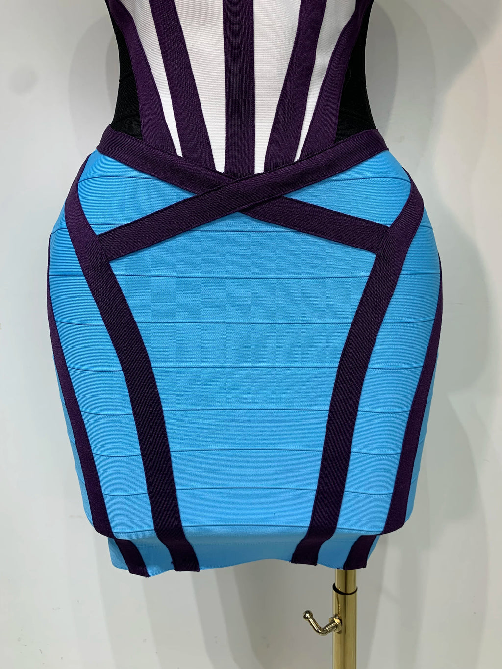 Sexy Bodycon Patchwork Mini Bandage Dress