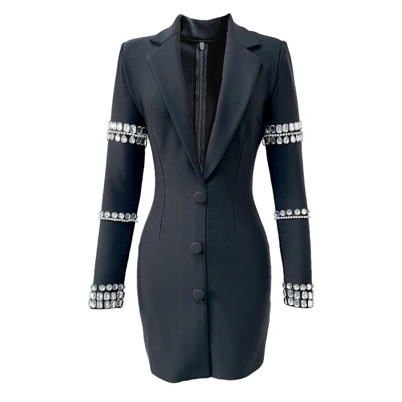 Long Sleeve Sexy V-Neck Bodycon Mini Dress