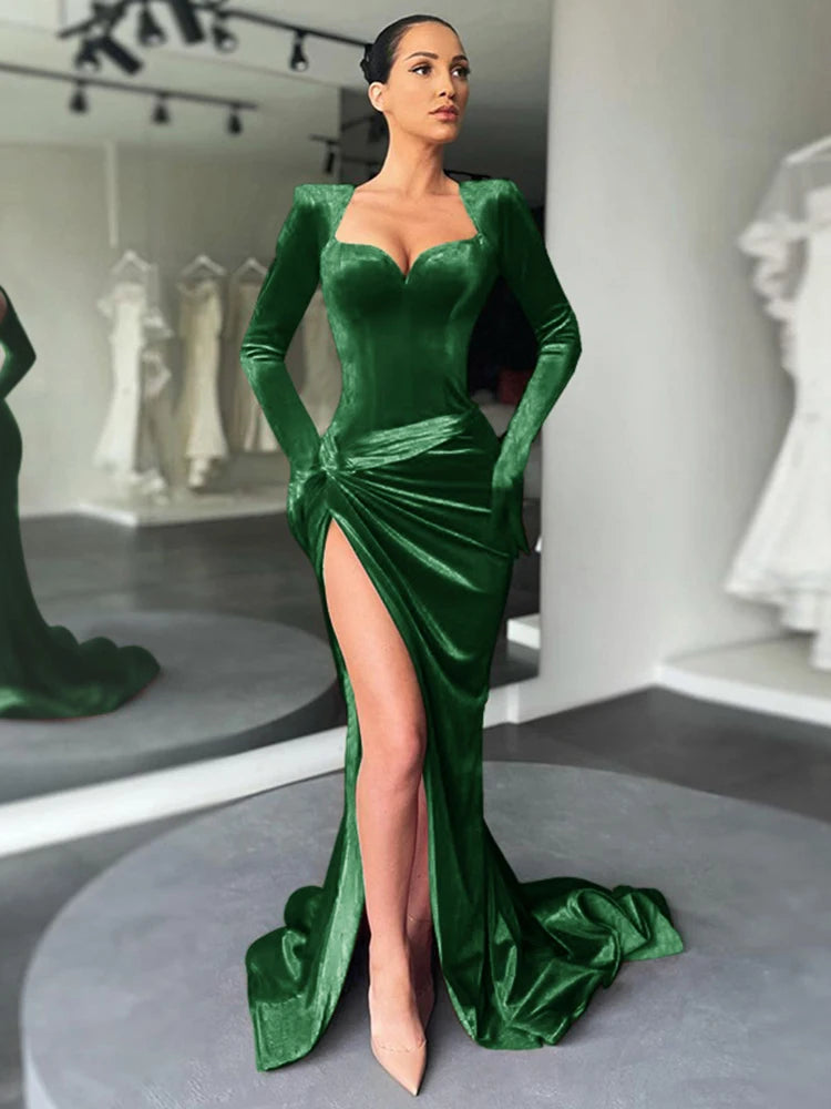 Cryptographic Elegant Long Dress