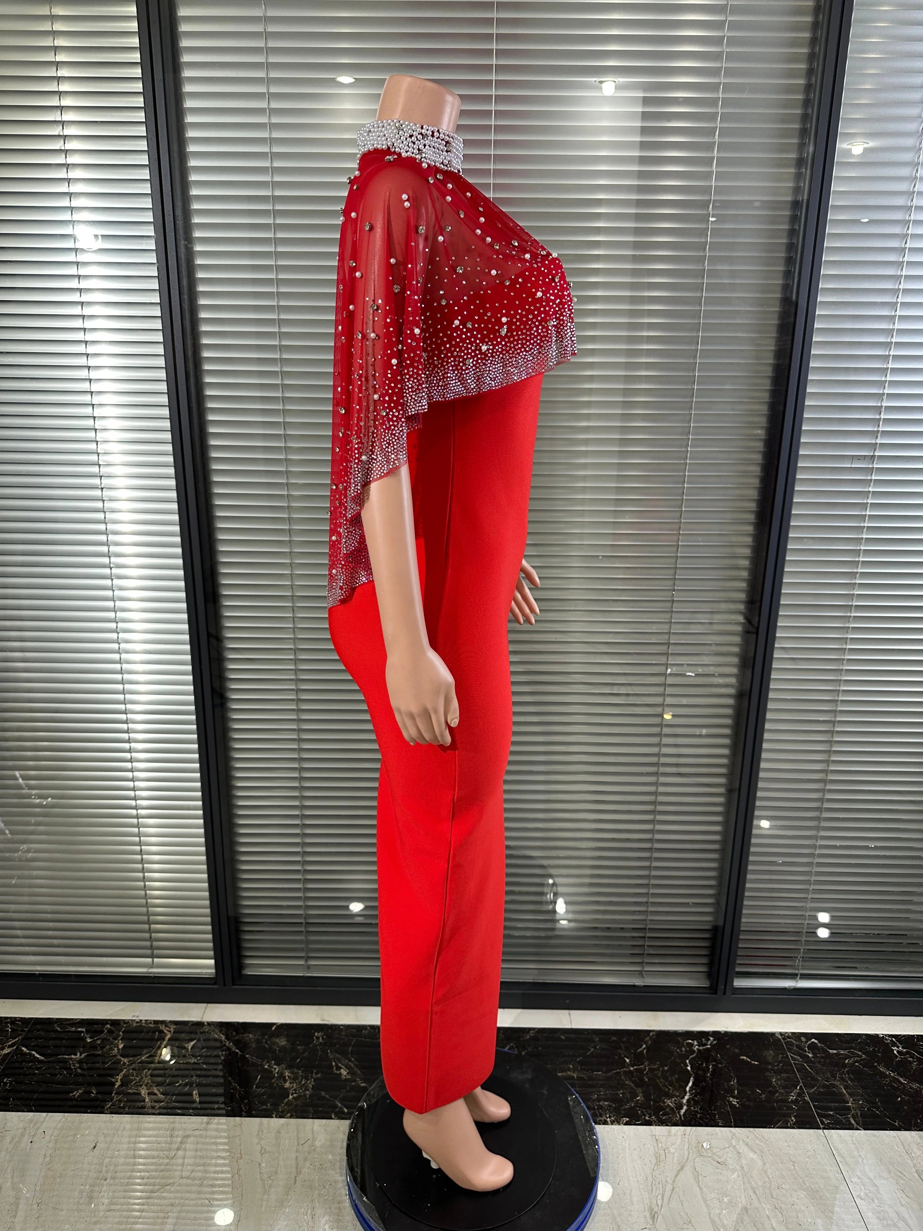 Glamorous Red Bandage Long Dress