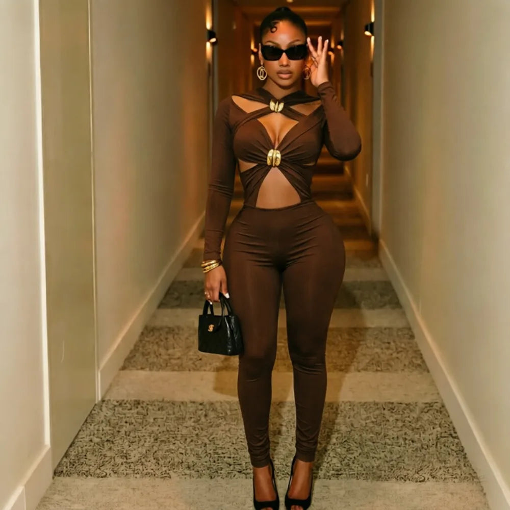 Sexy Hollow Out Jumpsuits