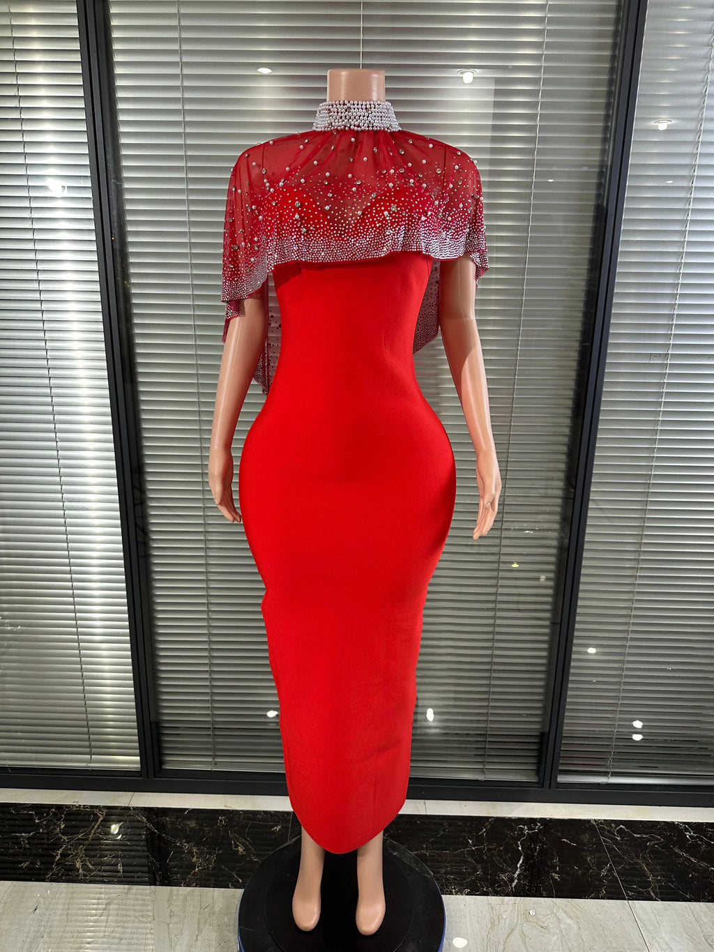 Glamorous Red Bandage Long Dress