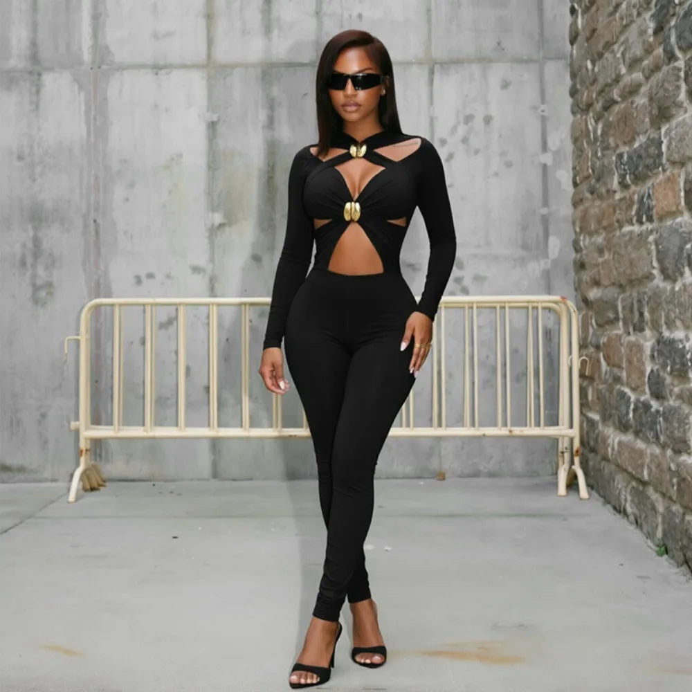 Sexy Hollow Out Jumpsuits