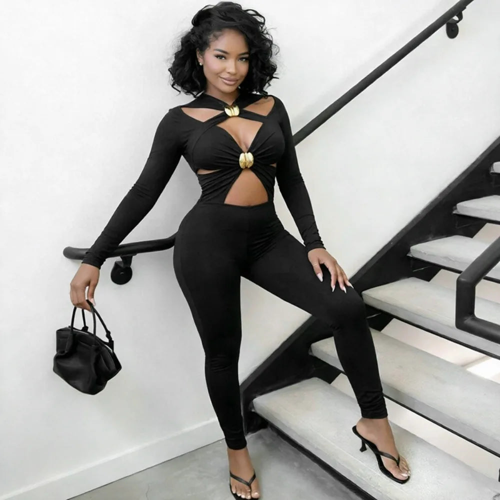 Sexy Hollow Out Jumpsuits
