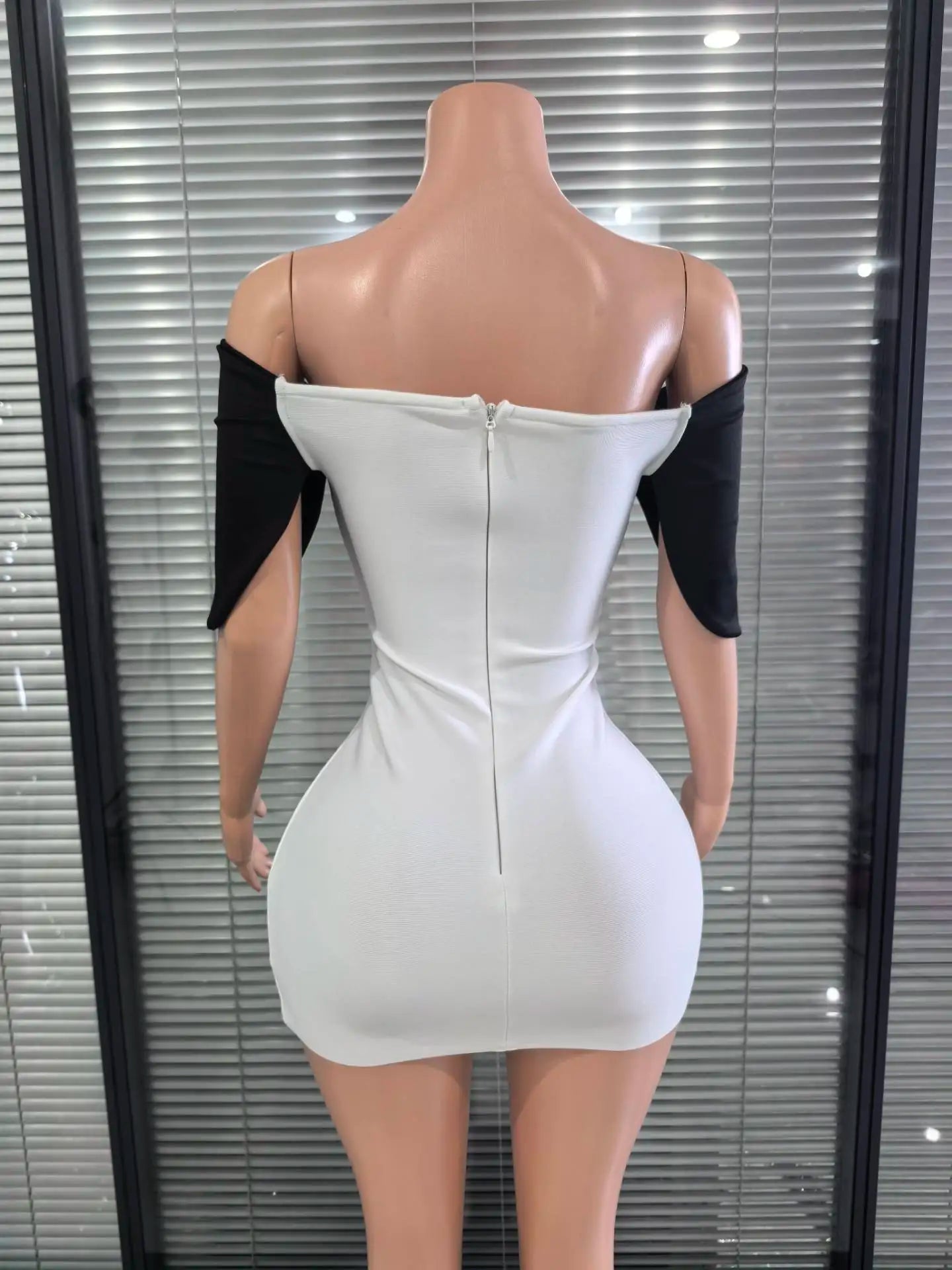 Sparkly Golden Rhinestone Mini Dress