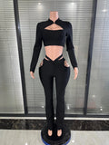 Two-Piece with Chain Fashion Cocktail Party Women's Set