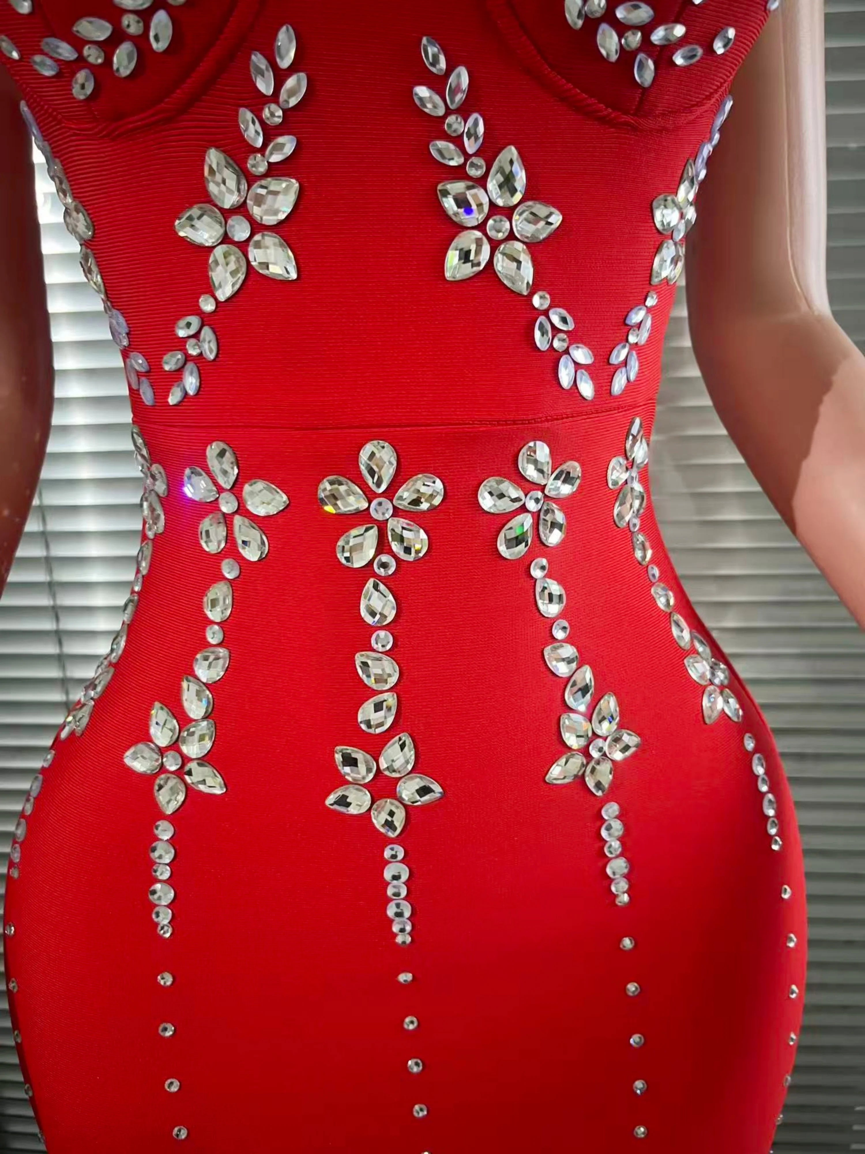 Shinning Diamond Bodycon Long Dress