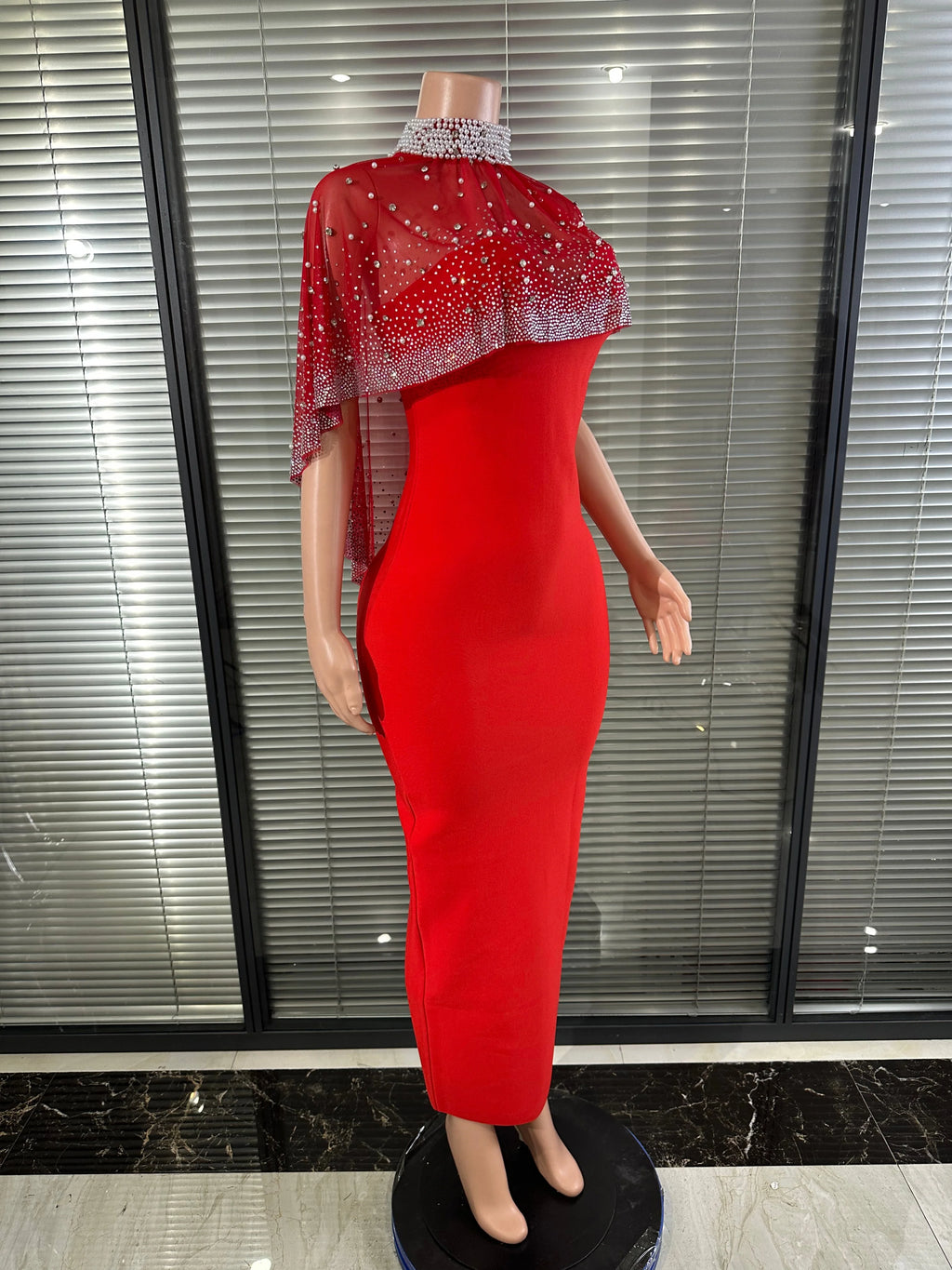 Glamorous Red Bandage Long Dress